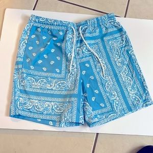 Blue Bandanna pants for men and or women